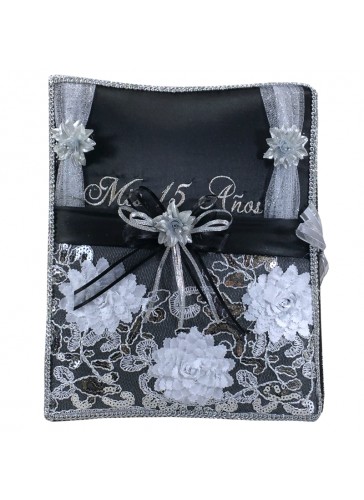 Quinceanera Photo Album Guest Book Kneeling Tiara Pillows Bible